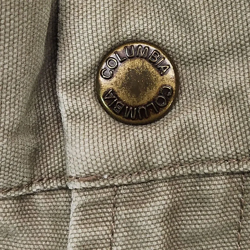 Columbia ROC Pants Men's 40x32 Beige Hiking Utility Canvas Relaxed‎ Omni-Shade